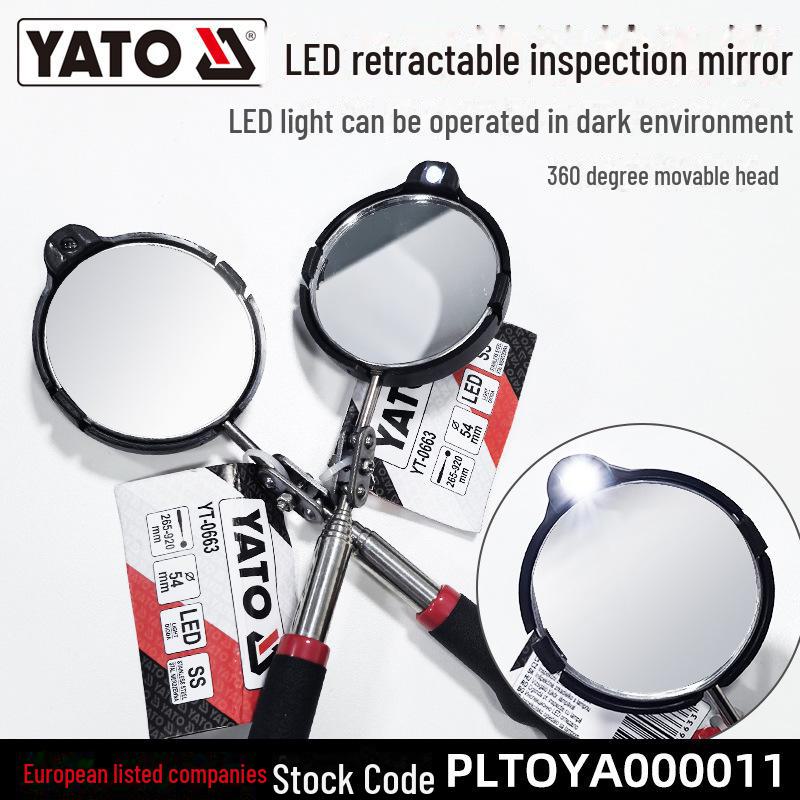 

Телескопическое зеркало для осмотра днища автомобиля YATO LED rectangular, 50x90mm