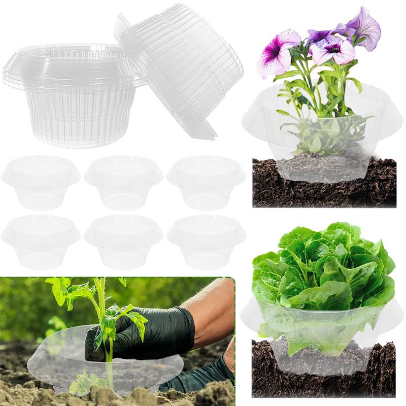 

Plant Protection Cover Plastic Snail Collar Reusable Insects Frost Weather Plant Protection Insect Seedling Covers Garden Tools