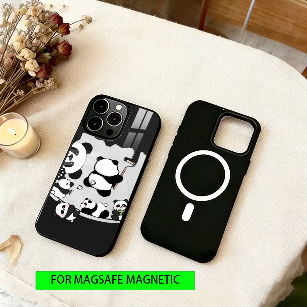 Baby panda Phone Case For iPhone17,16,15,14,13,12,11 Plus,Pro Magnetic with Magsafe Wireless Charging