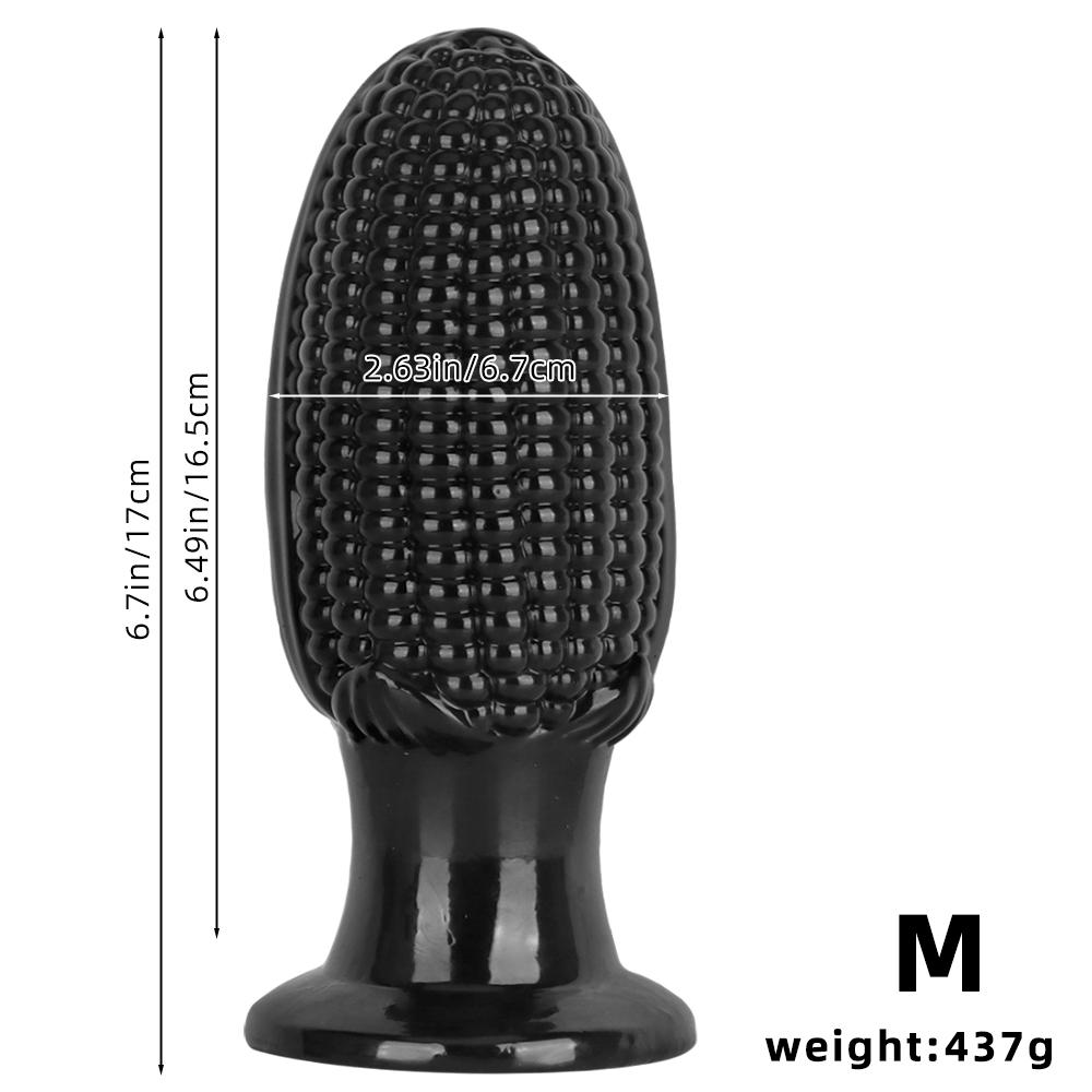 Black PVC Large Butt Plug Dildo Fisting Masturbator Sex Toy 18+ Big Dick Simulation Penis