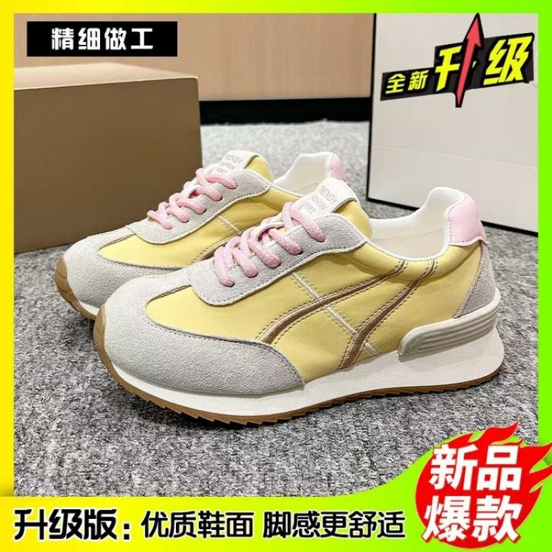 

Ballet training shoes 2025 spring and summer new inner height increase versatile breathable white shoes casual sports Forrest Gump shoes women 40 жёлтый