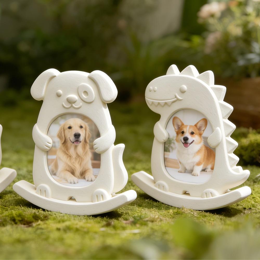 WTEMPO Animal Photo Frame Dropper Mold DIY Creative Cat and Dog Seesaw Splicing Frame Ornament Silicone Mold