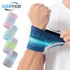 Gobygo 1Pc Wrist Support Sweat-Absorbing Breathable Pressurized Anti-Sprain Wrist Guard Fitness Basketball Badminton Wrist Guard