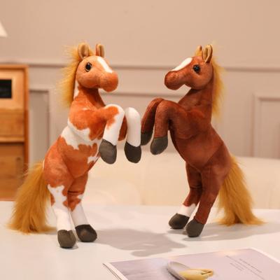 Horse Plush Doll Cute Foal Shape Stuffed Animal Soft Pony Plush Toy Skin-Friendly Comfortable Birthday Gift for Children
