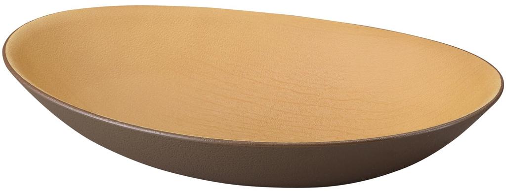 Kano Earth Color Curry Pasta Plate, 26 X 18 Cm, Dark Brown, 74512