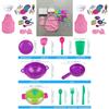 And Fun Colorful 30 Piece Kids Kitchen Toy Set With Realistic Cooking Utensils And Plates