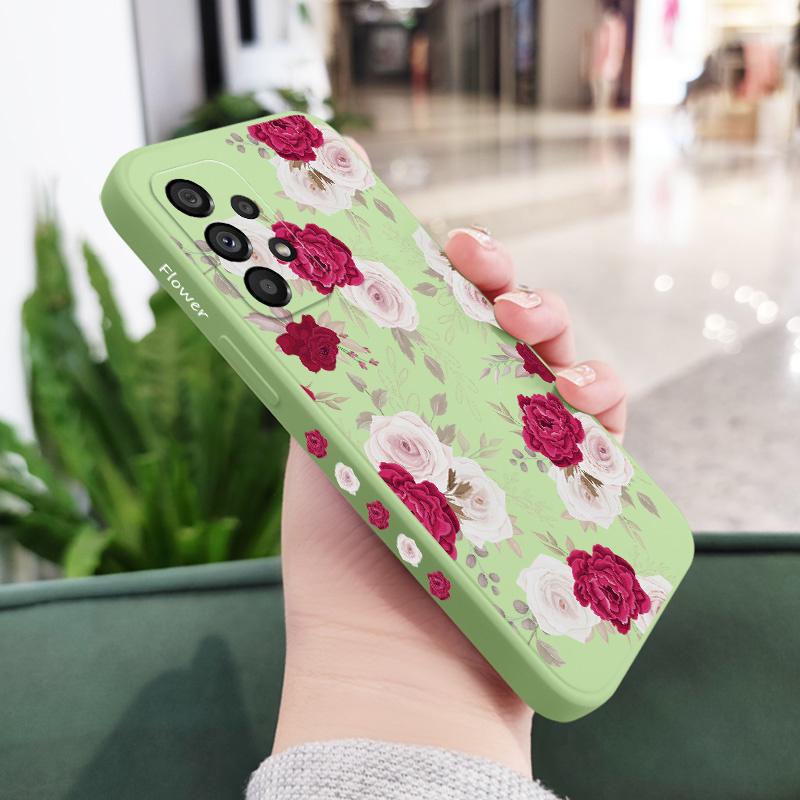 Brilliant Peony Phone Case For Samsung Galaxy A73 A53 A33 A23 A13 A03 A72 A52 A52S A32 A22 A12 A71 A51 A31 A21S Silicone Cover