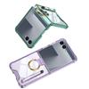 Suitable for Samsung Flip7 Mobile Phone Case with Pen Folding Screen Z Flip7 Transparent Solid Color Airbag Anti Fall Simple Thin