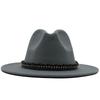 Women S British Style Cashmere Large Brim Fedora Hat 56 58cm