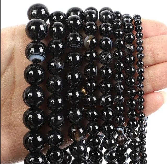 30pcs Natural Stone Beads Blue Tiger Eye Agate Turquoise Rose Quartz Lapis Jade Opal Round Loose Beads for Jewelry Making DIY Bracelet 6mm