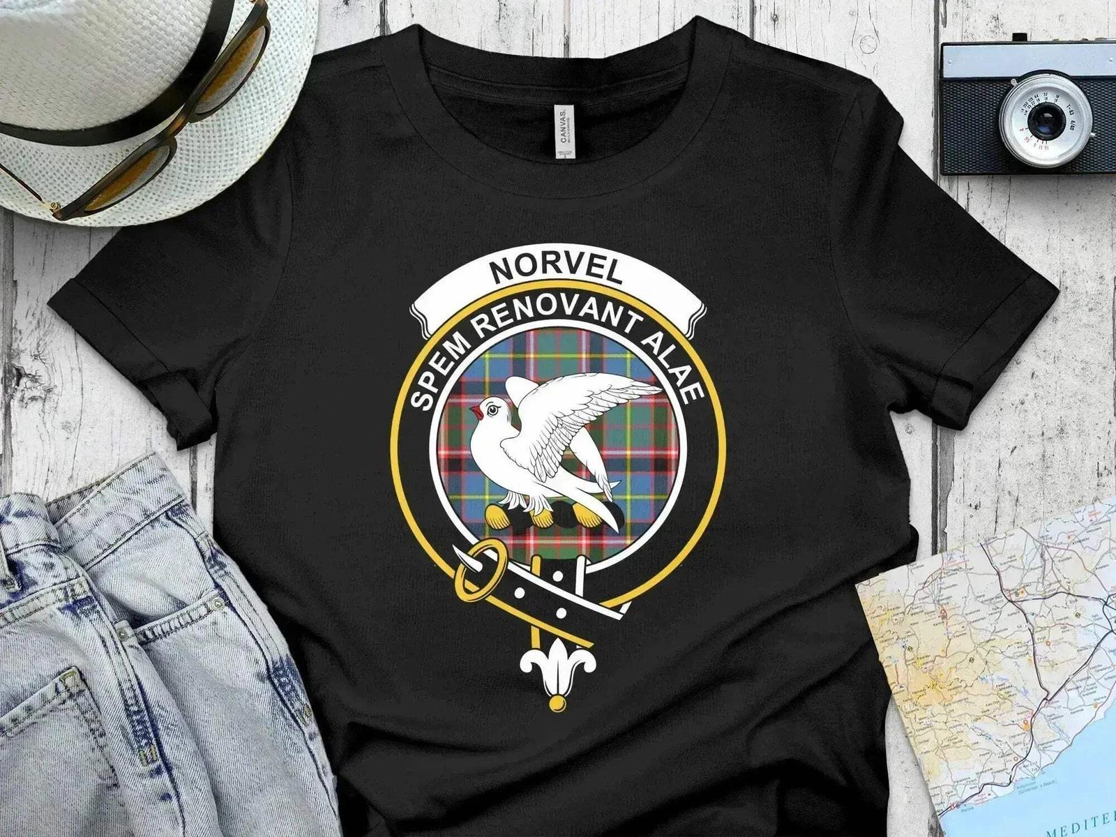 Norvel Scottish Clan Crest Tartan T-Shirt Sweatshirt S