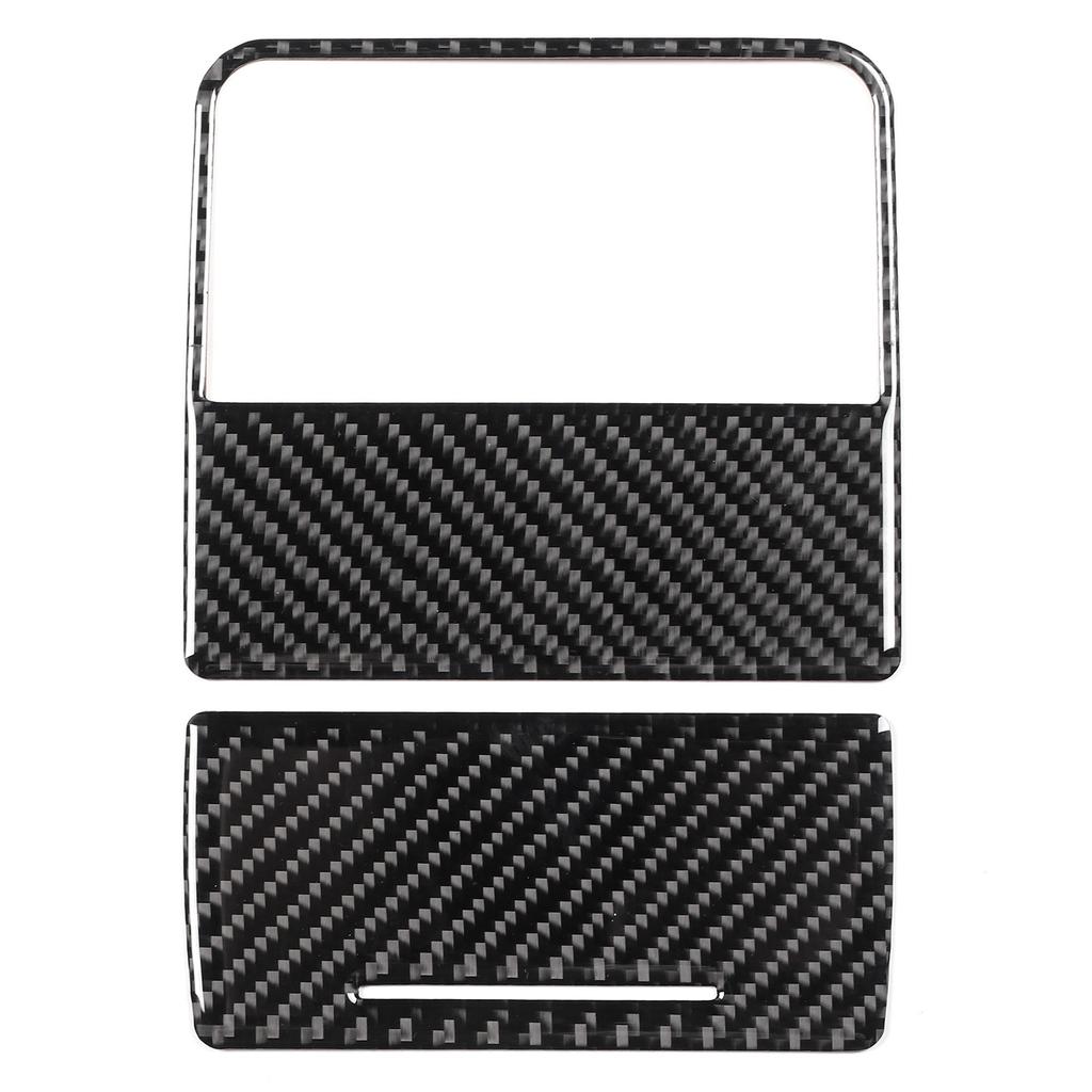2pcs Rear Storage Panel Trim Cover Real Carbon Fiber Stylish Car Interior Decoration