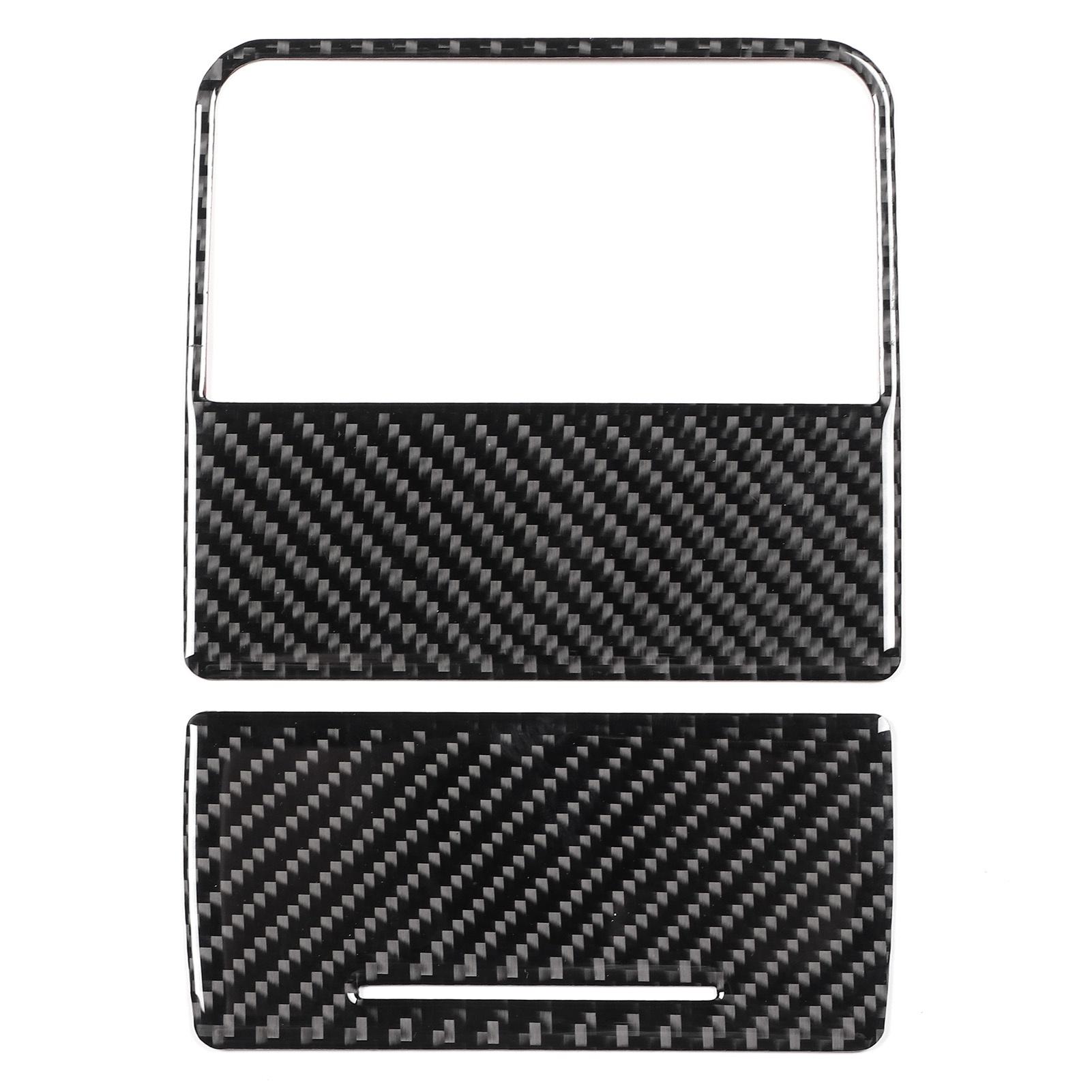 

2pcs Rear Storage Panel Trim Cover Real Carbon Fiber Stylish Car Interior Decoration