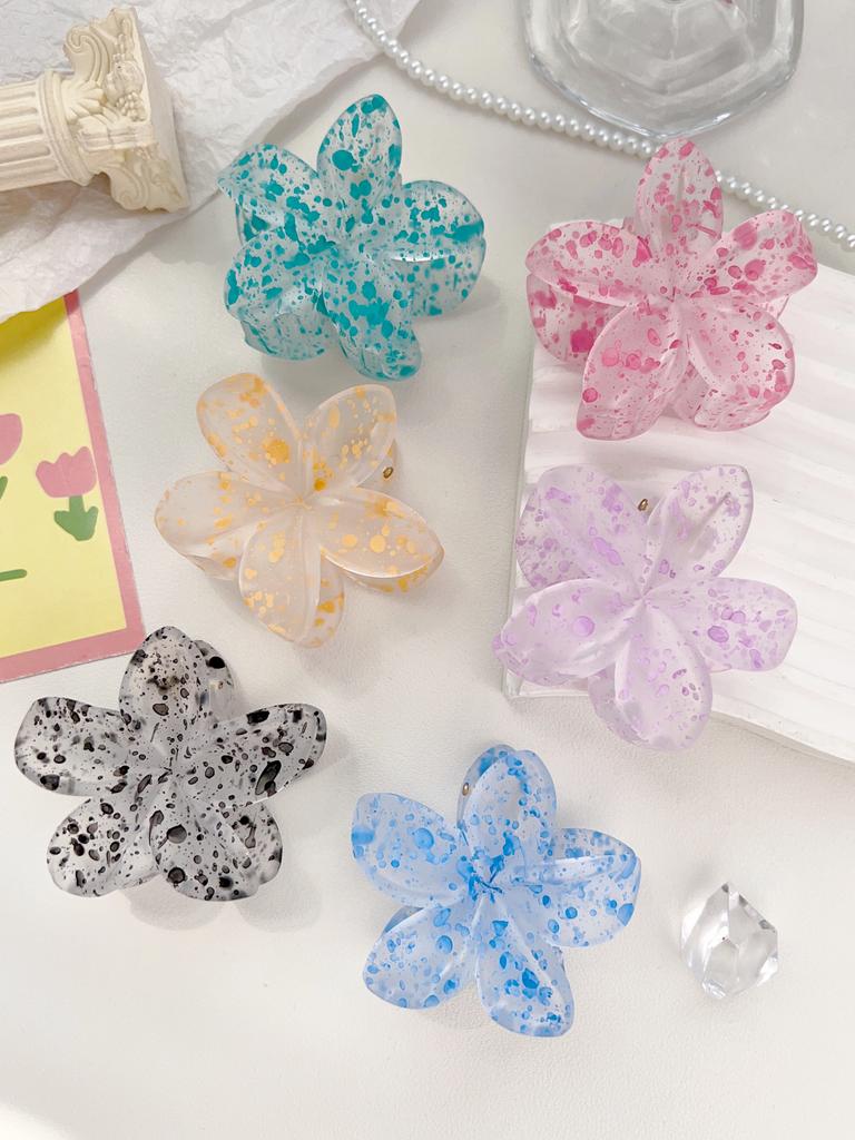 Hawaiian Flower Hair Claw Clips for Women,Gradient Large Barrette for Thick Hair,No-slip Hairpins Women Beach Hair Accessories
