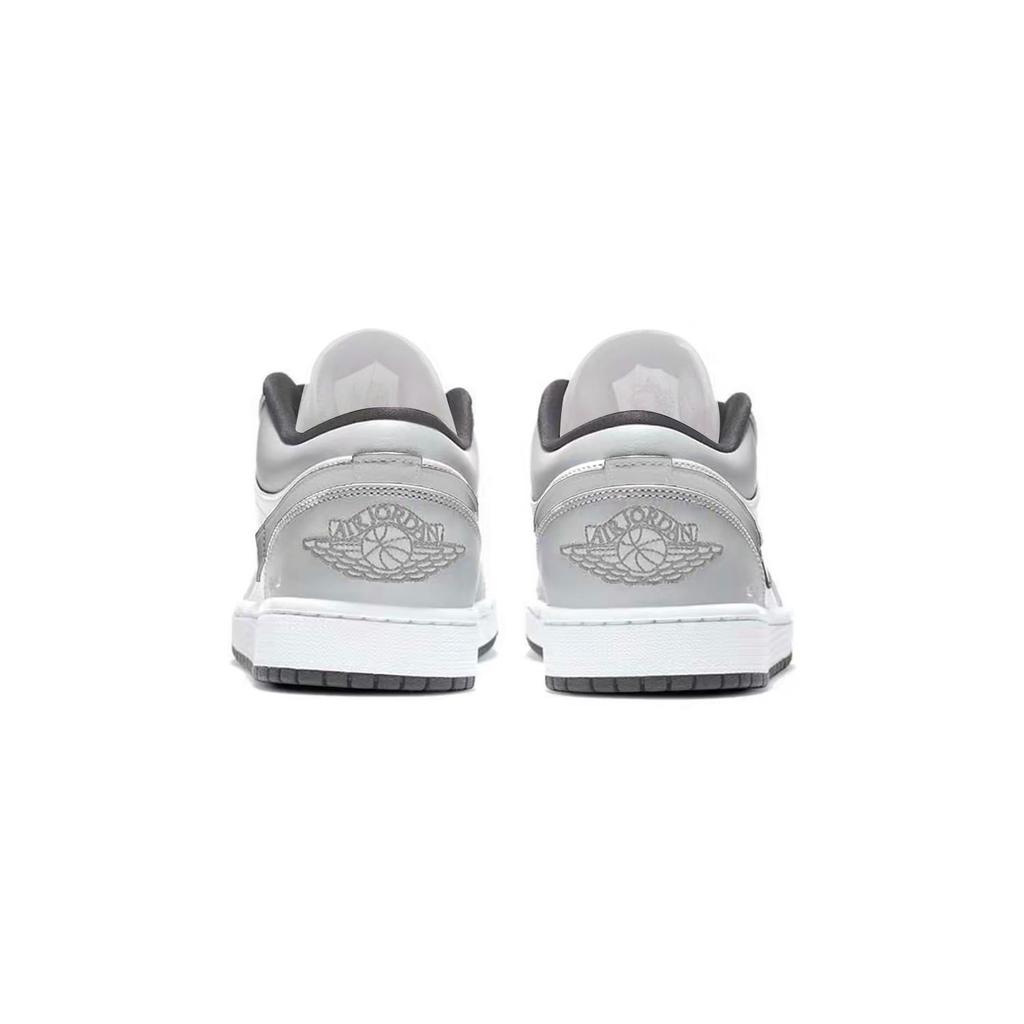 Jordan Air Jordan 1 Abrasion Resistant Low Top Vintage Basketball Shoes Men's Smoke Gray 553558-044(Team701-F)
