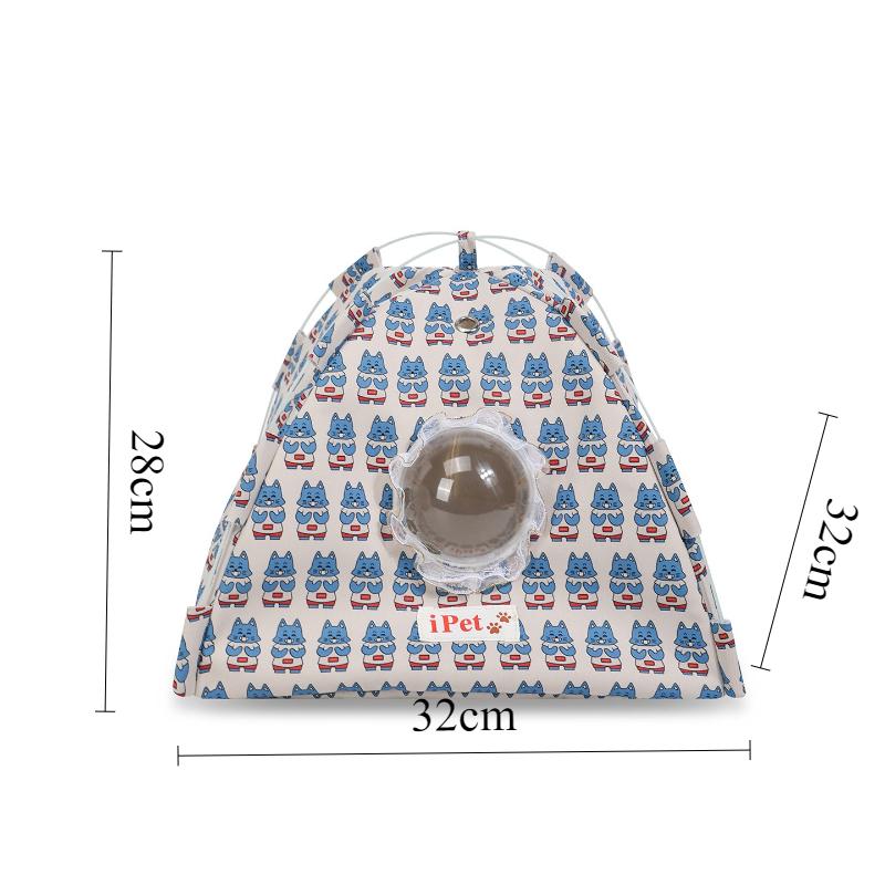 

Portable Foldable Outdoor Small Animals Carriers Oxford Cloth Waterproof Pet Tent Shade Nest Portable Hamster Carriers Products синий