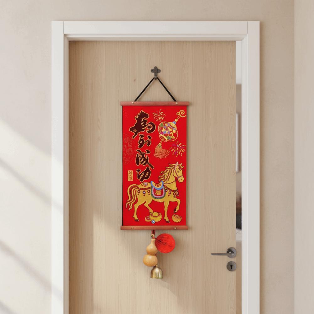 Chinese Style Chinese New Year Decoration Cartoon New Year Door Couplet Blessing Pendant  Wall