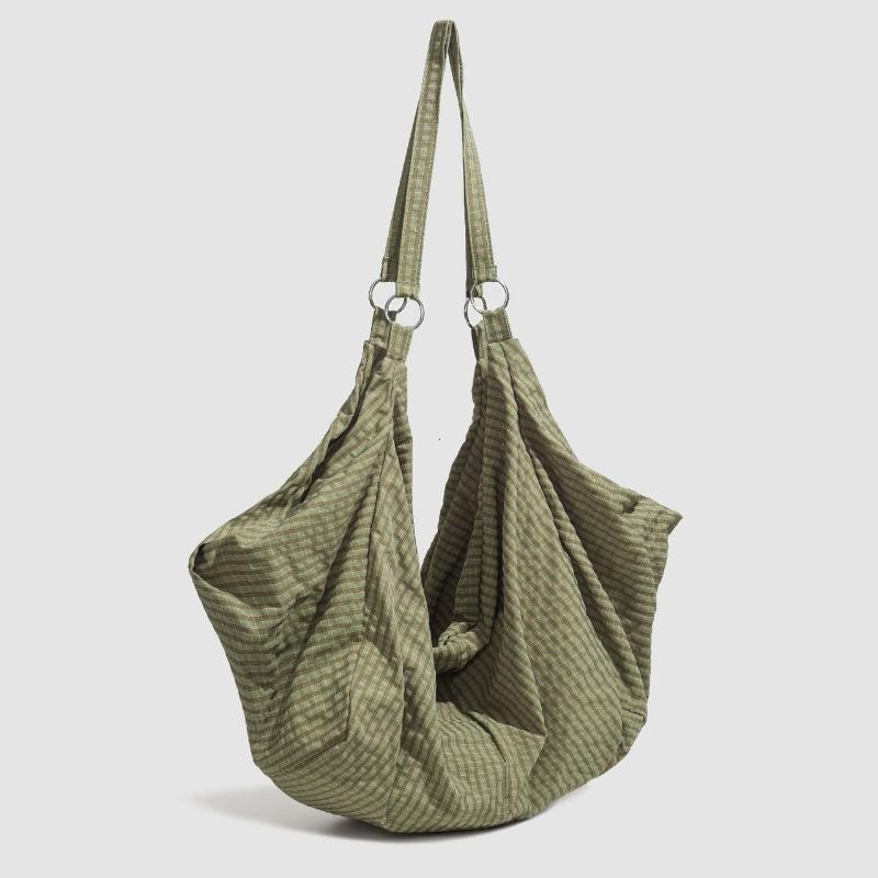 Nylon Canvas Tote Bag Large Dumpling Capacity Casual Commuter Crossbody Bag able Leisure Versatile Single Shoulder Bag