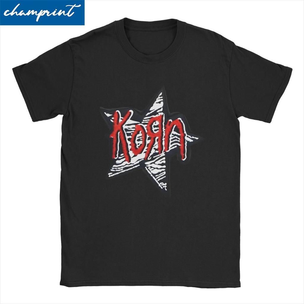 Novelty Korn Music Band T-Shirt for Men Women Pure Cotton T Shirts Nu Metal Neidermeyers Short Sleeve Tees Plus Size Clothing