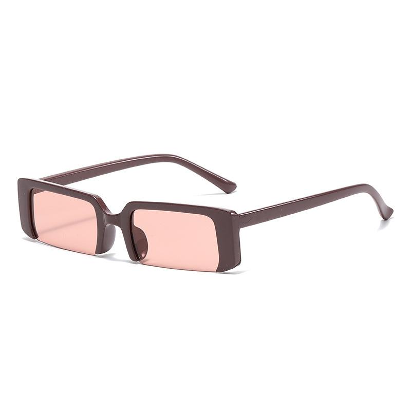 Trend Small Rectangle Sunglasses Ladies Fashion Semi-frame Luxury Design Eyewear Men Women UV400 Riding Driving Sun Glasses