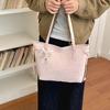 New Tote Bag, Korean Style Printed Large-Capacity Handbag, Textured Niche Design Casual Commuter Bag