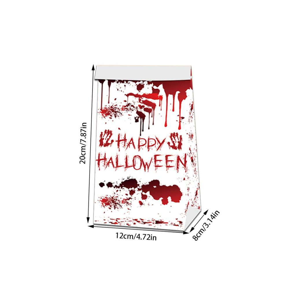 Horror Themed Halloween Blood Hand Pattern Party Candy Snack Packaging Bag Paper