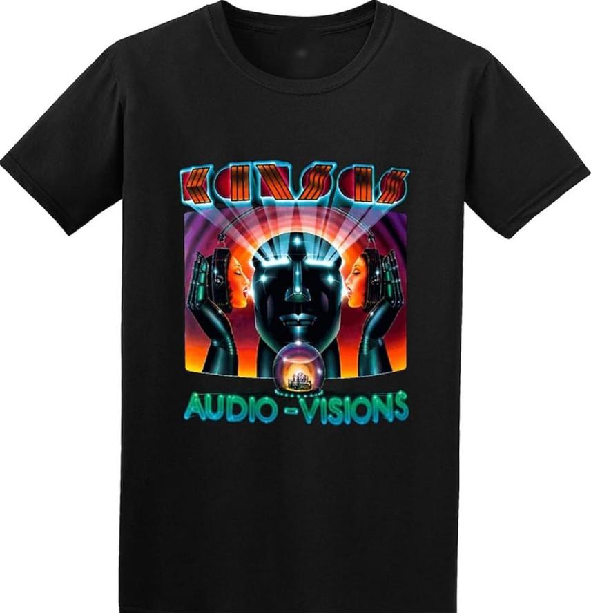 Men#039;s Kansas Band Audio Visions Cotton TShirt Full Size BS762 Unisex T-Shirt XXL