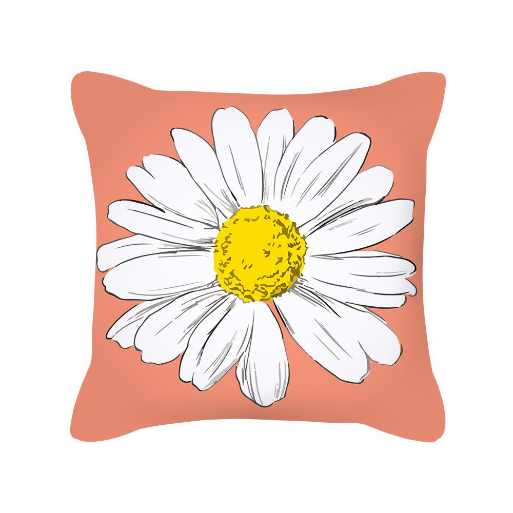 Home Pillowcases Flowers Sofa Cushions Ins Nordic Peach Skin Pillowcases Pillowcases