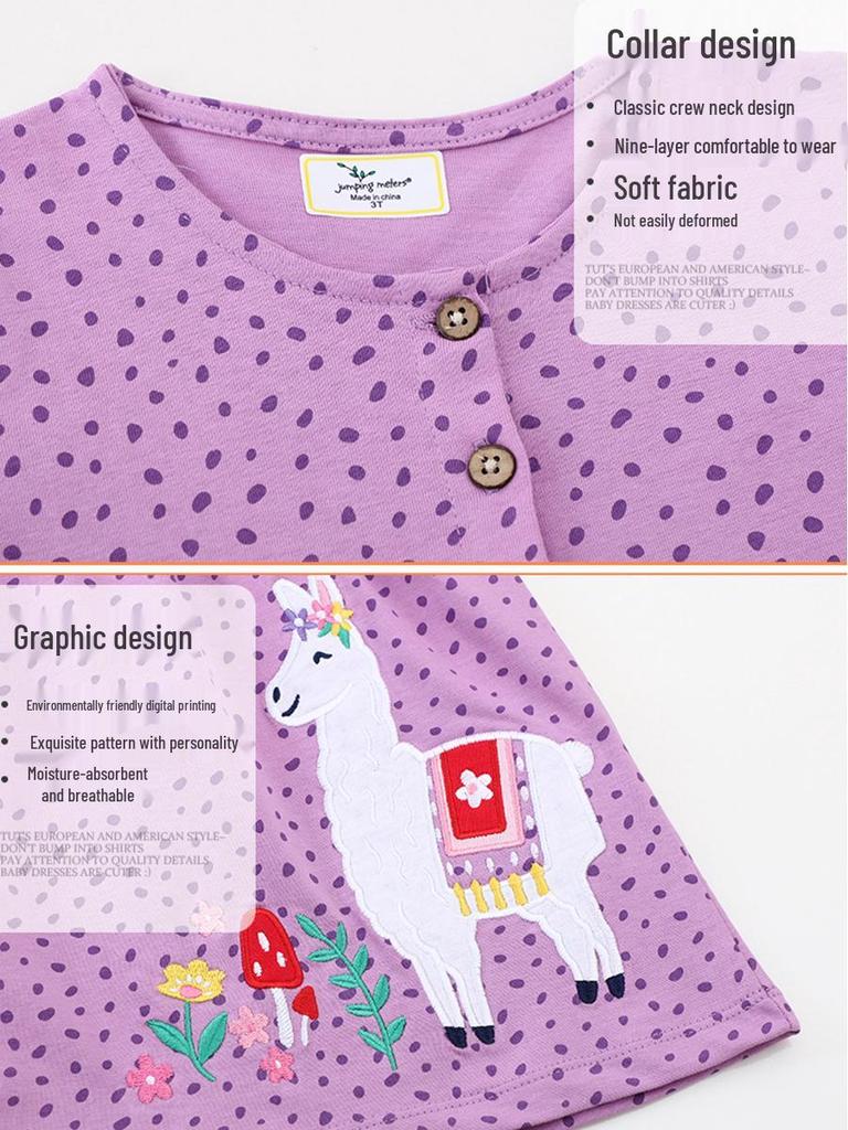 Girls' Embroidered Long-Sleeve Autumn Princess Dress - European/American Style