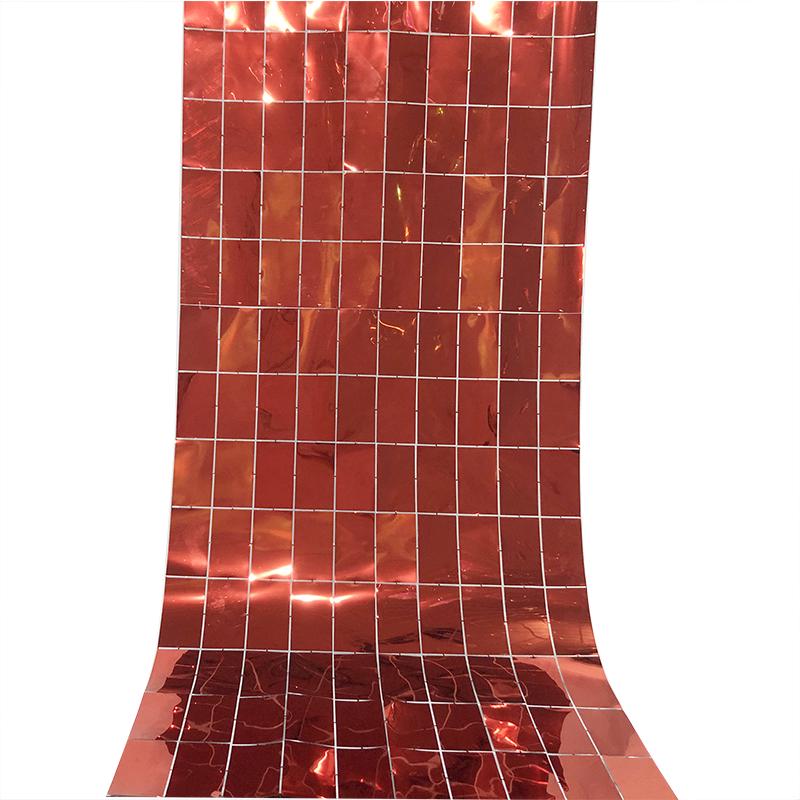 Radiant Sparkling Circular Sequin Mirror Curtain Wall for Wedding and Party Decor