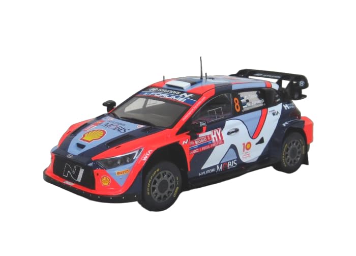 

IXO Scale Hyundai i20 N Rally1 2024 Rally Chile Complete Model with Sponsor Logos 1/18 #8 O. Tänak