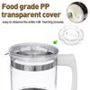 Household Small Milk Foam Machine, Separate Handheld Electric Milk Beater, Hot and Cold Stirring Milk Heater, Capacity: 450ml Abs + Glass YJKJ