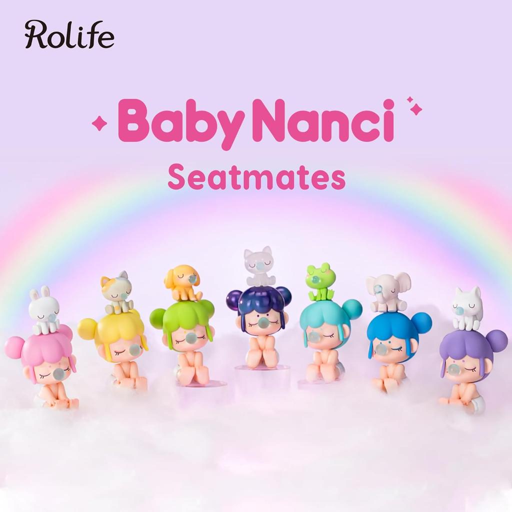 Rolife Blind Box BabyNanci Seatmates Series, 1PC Cute Blind Box Action Figure, Popular Collectible Toy Creative Kits for Birthday Gifts/Christmas