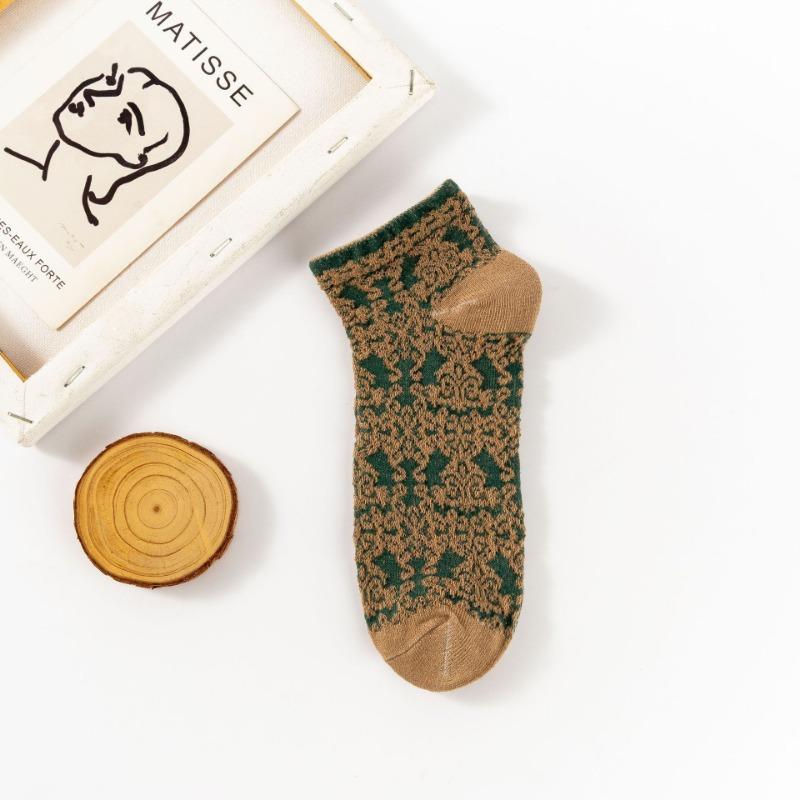10 Paar Retro Hofstil Socken, Damen Kurze Socken, Damen Frühling und Sommer Kurze Socken, Füßlinge, Frühling und Sommer Baumwollsocken