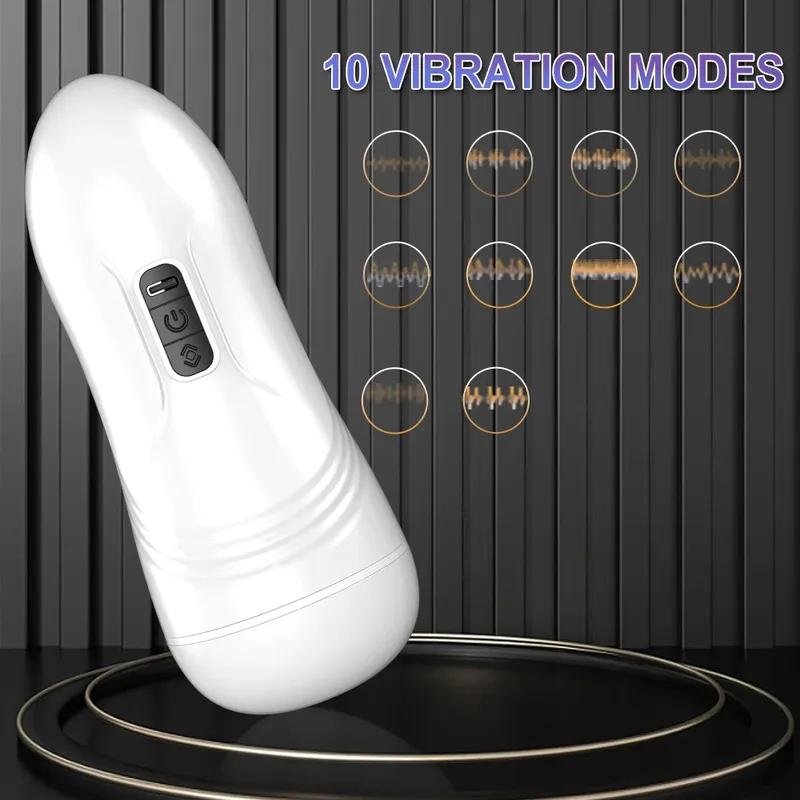Automatic Male Mastubator Blowjob Vibration Machine Real Vaginia Pocket Pussy Penis Oral Masturbation Cup Adult Sex Toy for Man