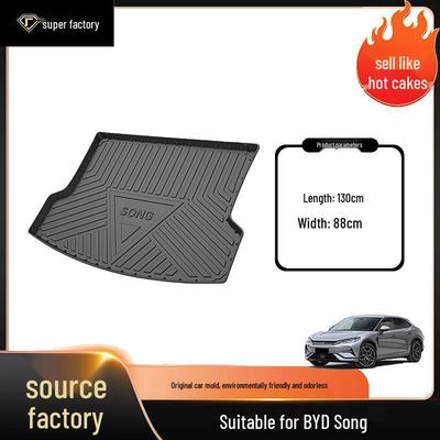 Waterproof and Wear-Resistant Trunk Mat for 2016-2021 BYD Song and 2019-2025 Song PRO Models.