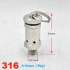 Sanitary Grade 316L SS Spring-Loaded Pressure Relief Valve