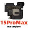 Top Front Earpiece Flex Cable for iPhone 15 14 Plus 16 Pro Max 13 12 Ear Sound Speaker Headset Fix Parts