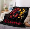 Custom Name Wolverine Deadpool Flannel Blanket Throw Blanket Soft Warm Sofa Bed Decor Unique Gift
