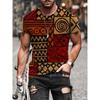 Mens Short Sleeve Crew Neck T-Shirt With Cartoon Digital Print Loose Fit Casual Wear