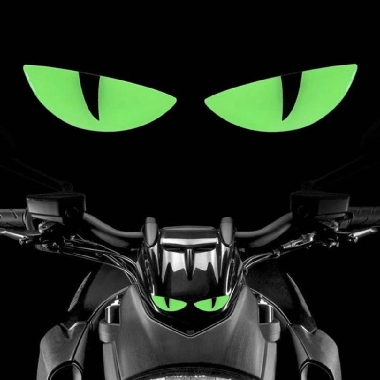 Windshield Glow Decoration Motorcycle Devil Eye Stickers Motorbike Modification Accessories Glow In Dark Stickers