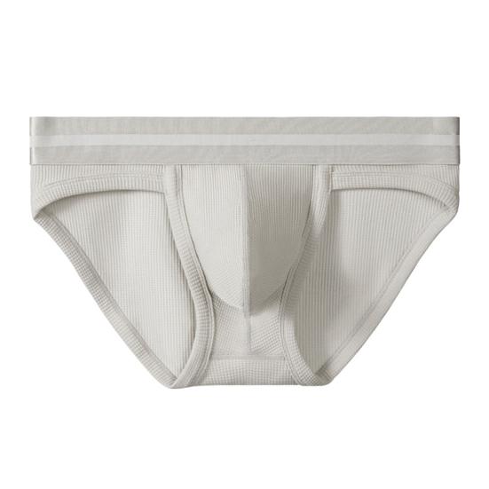 Men Briefs Mid-rise Elastic Waistband Solid Color U-Convex Panties High Elasticity Soft Breathable Slim Fit Underwear