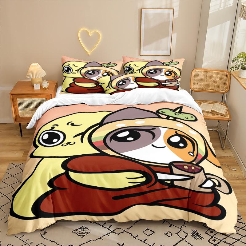 

Анимационный Сериал 3D Цифровая Печать Комплект Постельного Белья из Трех Предметов Простыня Пододеяльник 90 * 200 two-piece set