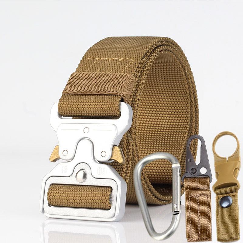 4.5cm Men's Nylon Tactical Belt for Outdoor Sports and Military Training, Customizable Logo