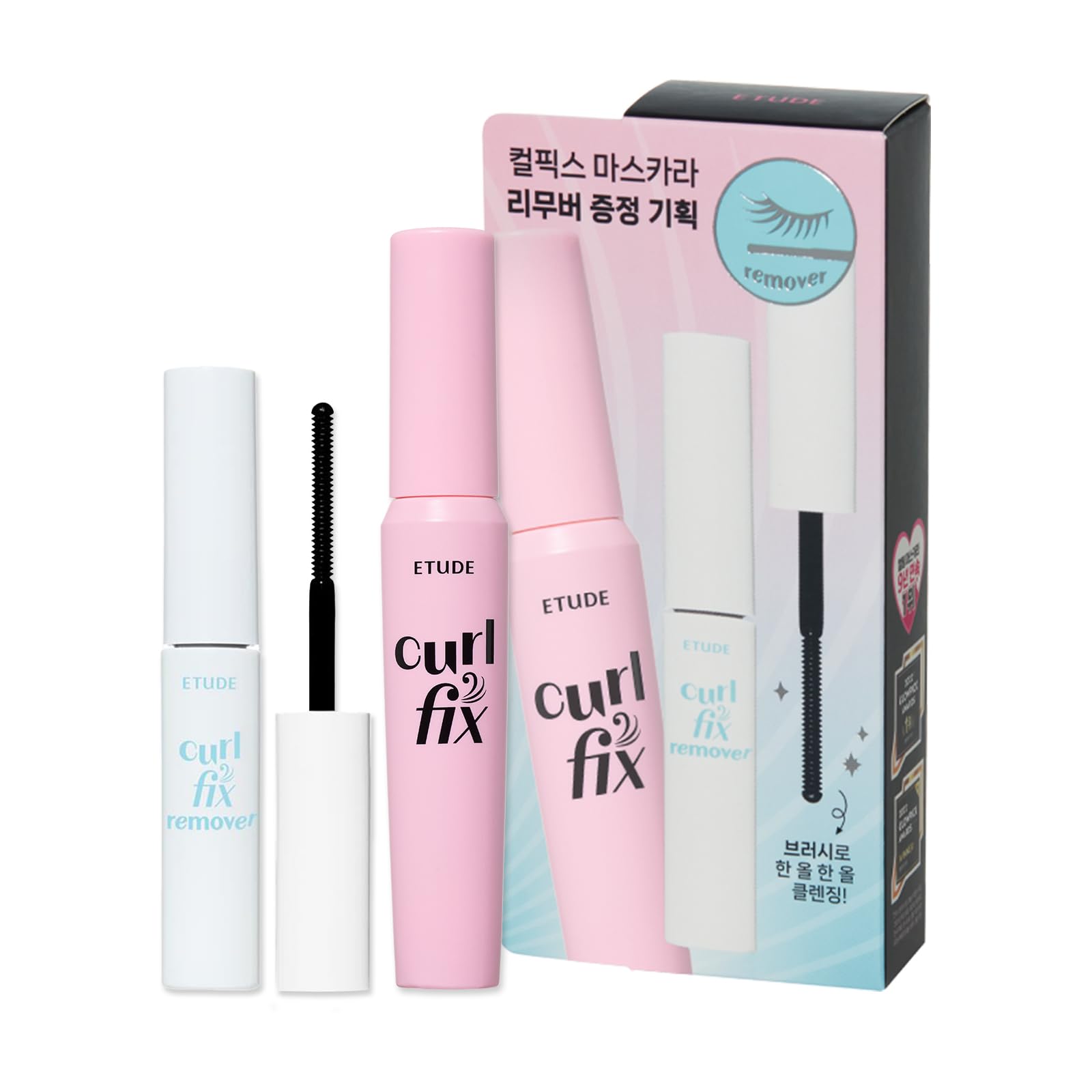 

ETUDE Curl Fix Mascara Remover [Etude Official] Mascara, Waterproof, Curl-Keeping (Mini Set, Black) чёрный