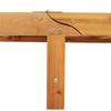 Sun Lounger with Table Solid Acacia Wood