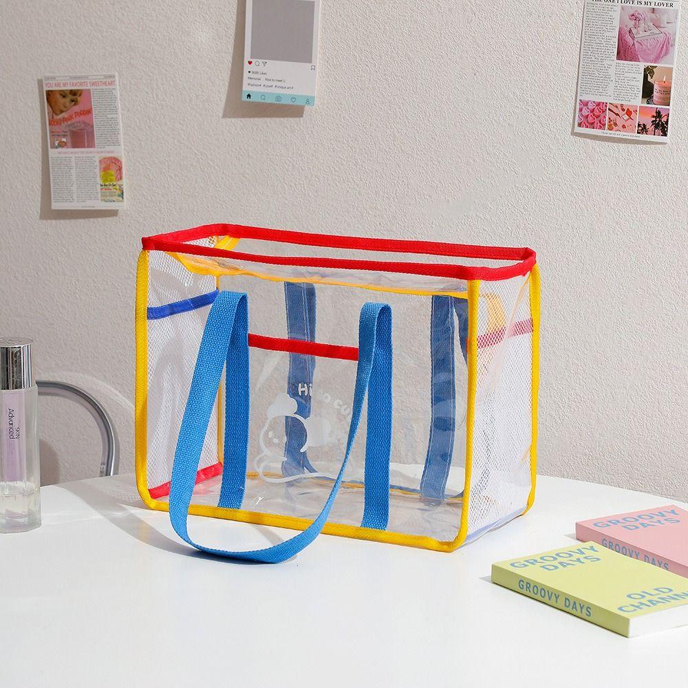 

Fitness Bag Outdoor Sports Bag PVC Transparent Bag Single Shoulder Bag Storage Bag Women Handbags синий