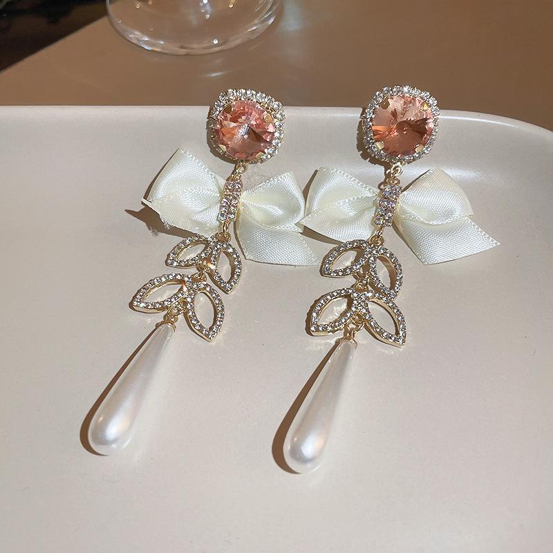 Trendy Geometric Fringed Pearl Earrings Korean Version Dongdaemun Retro Temperament Earrings Fashionable Personalized Earrings