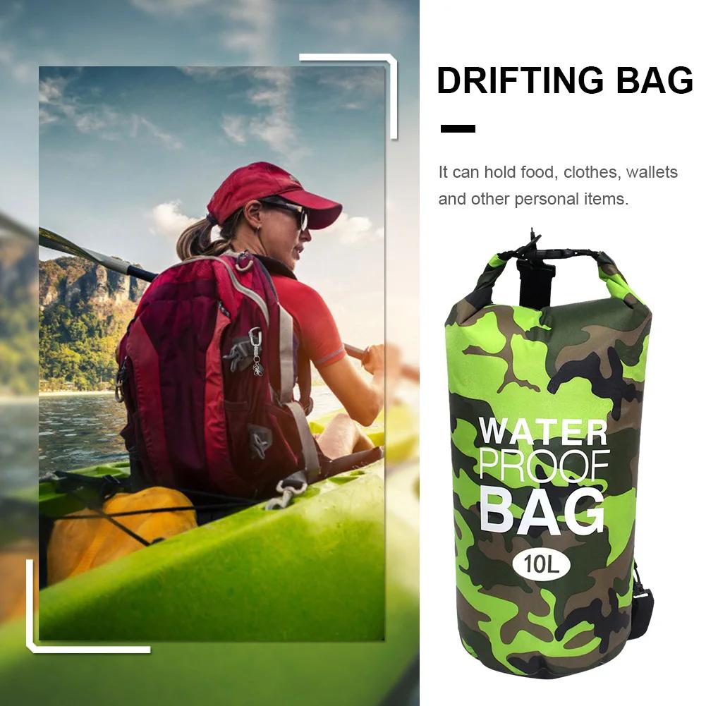 2L/5L/10L Waterproof Swimming Bag Dry Sack Camouflage Color Fishing Boating Kayaking Storage Drifting Rafting Floating Water Bag