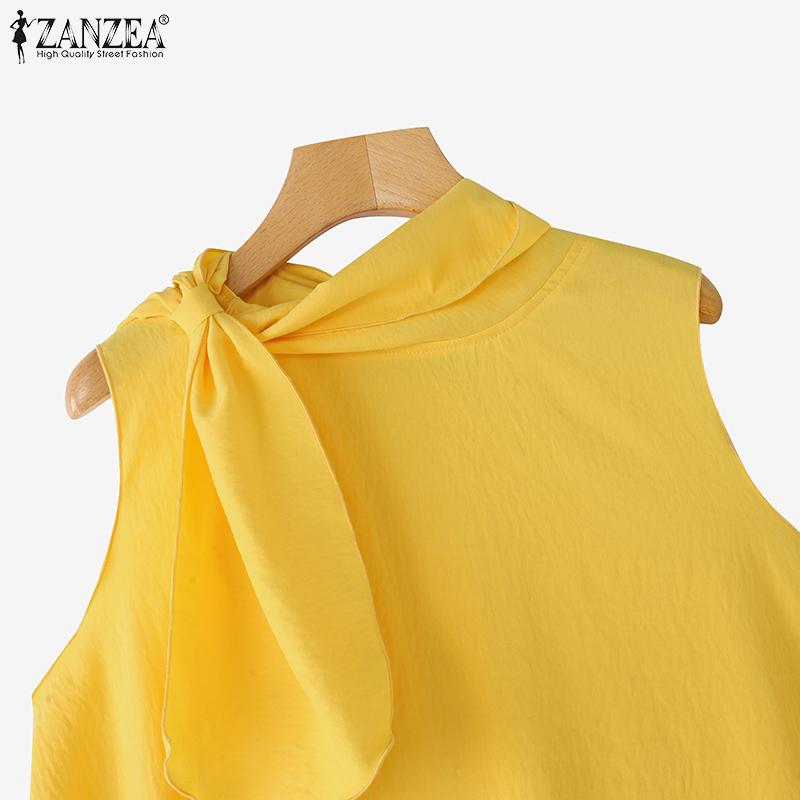 ZANZEA Womens Summer Casual Round Neck Loose Sleeveless Tank Tops